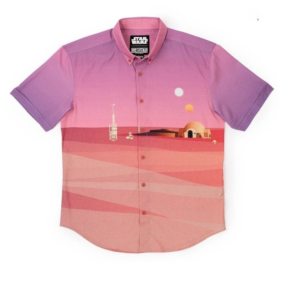 RSVLTS Star Wars Rising Suns Kunuflex Short Sleeve Shirt 2XL Tatooine Sunset - Picture 2 of 14